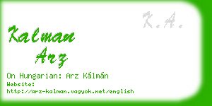 kalman arz business card